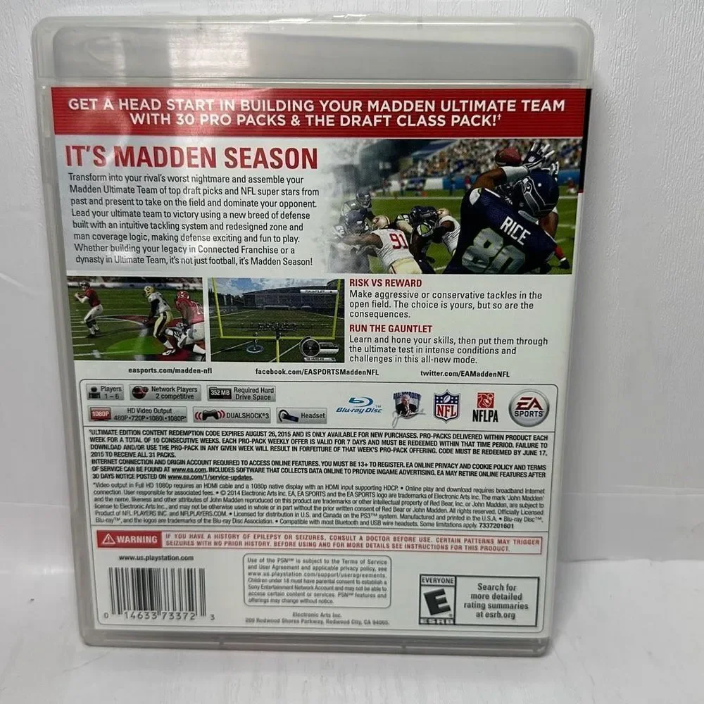 Madden NFL 15 -- Ultimate Edition Sony PlayStation 3 2014‎